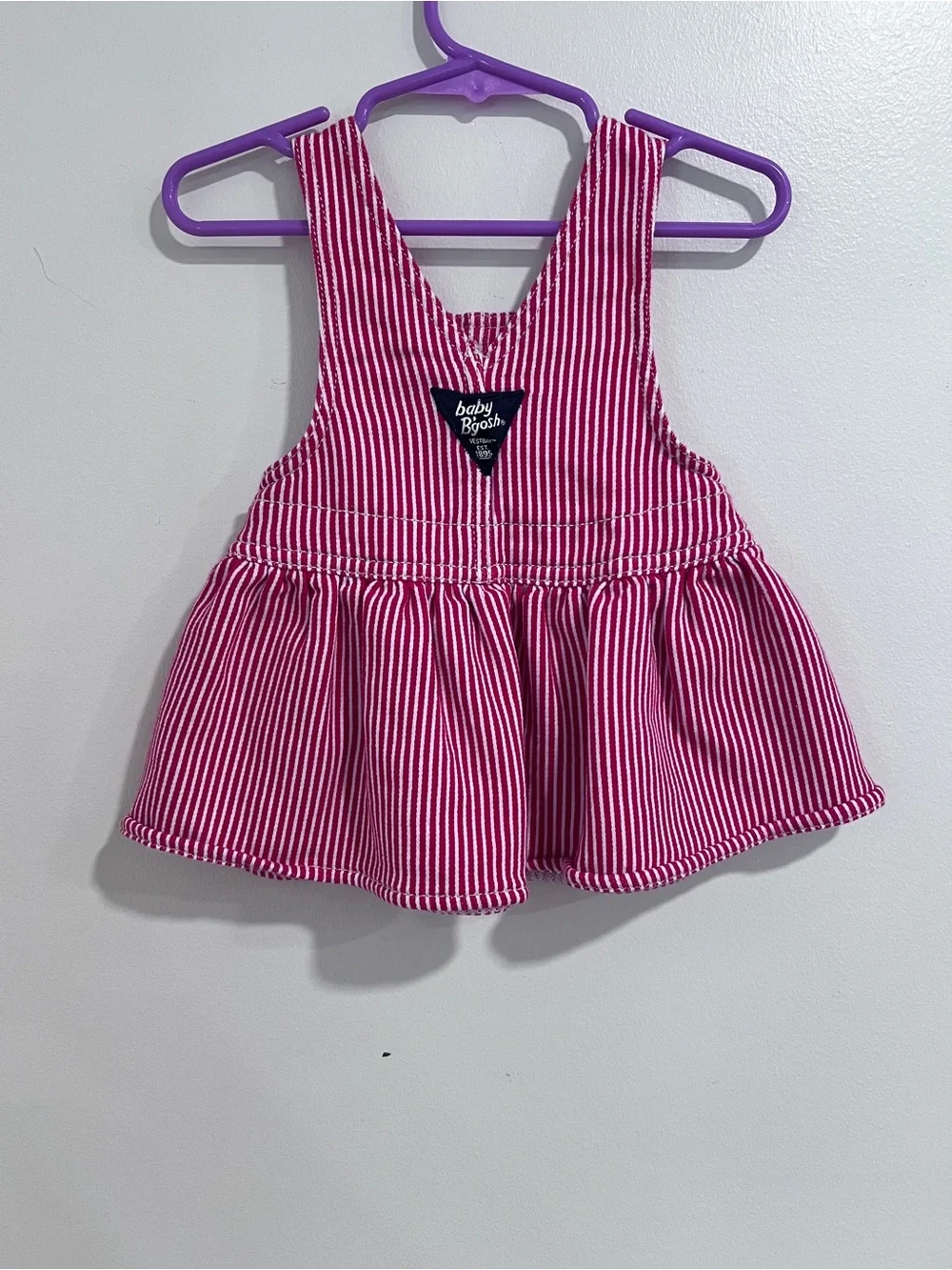 OshKosh B'gosh Red and White Striped heart Dress - 6 months